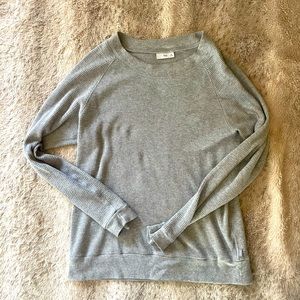 TNA waffle raglan top grey size XS